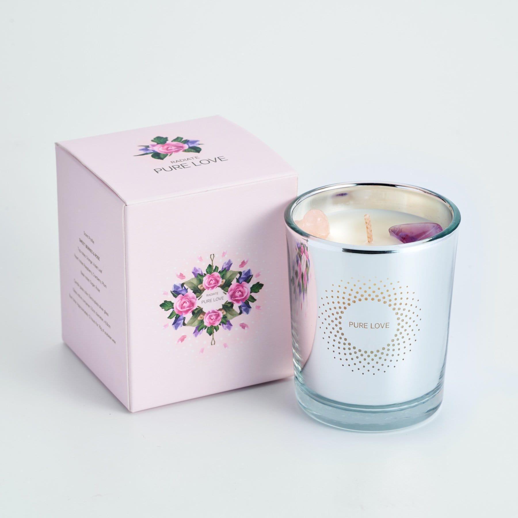 PURE LOVE Crystal Gemstone Candle - 3Rituals