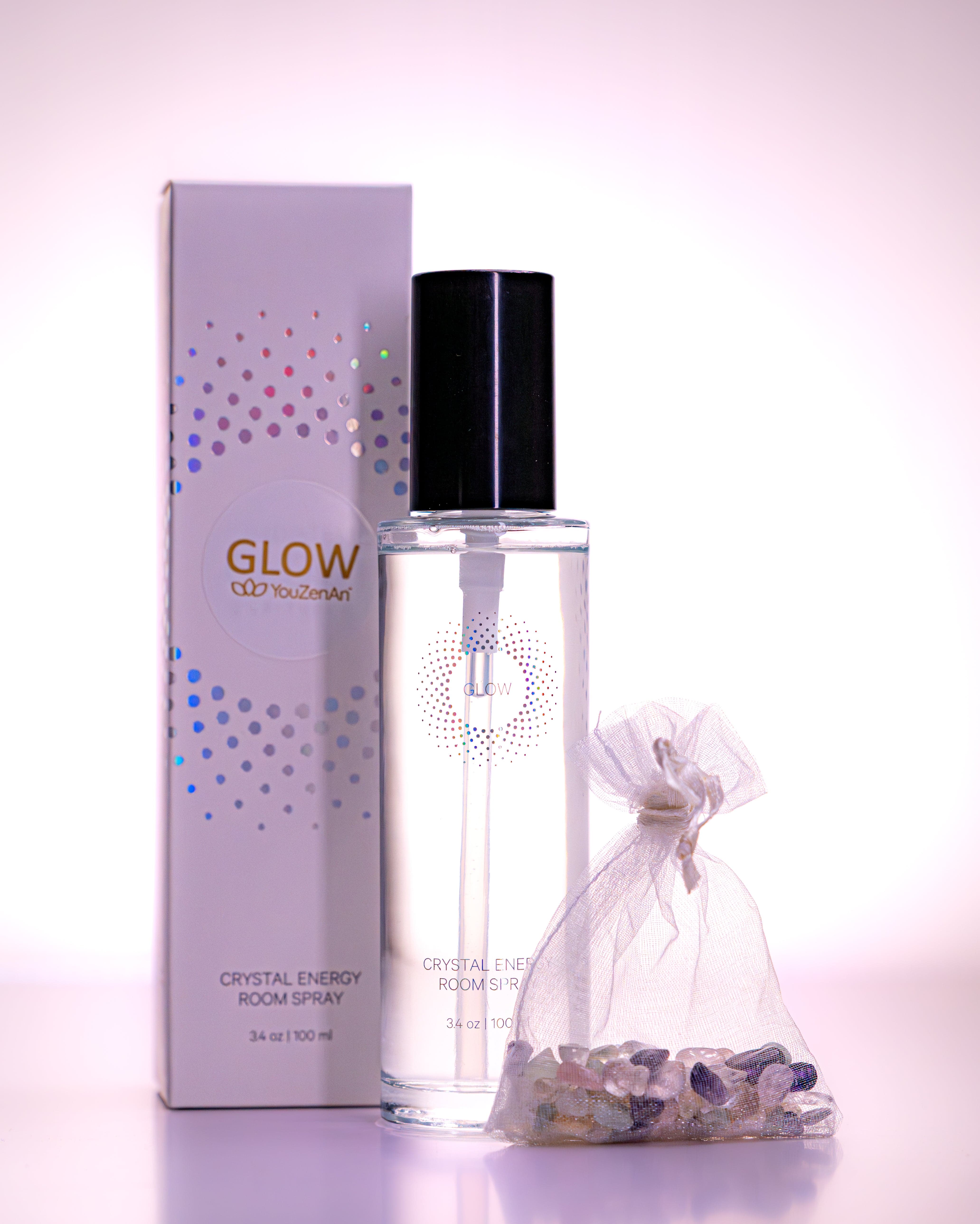 Glow Room Spray with Crystal Gemstones