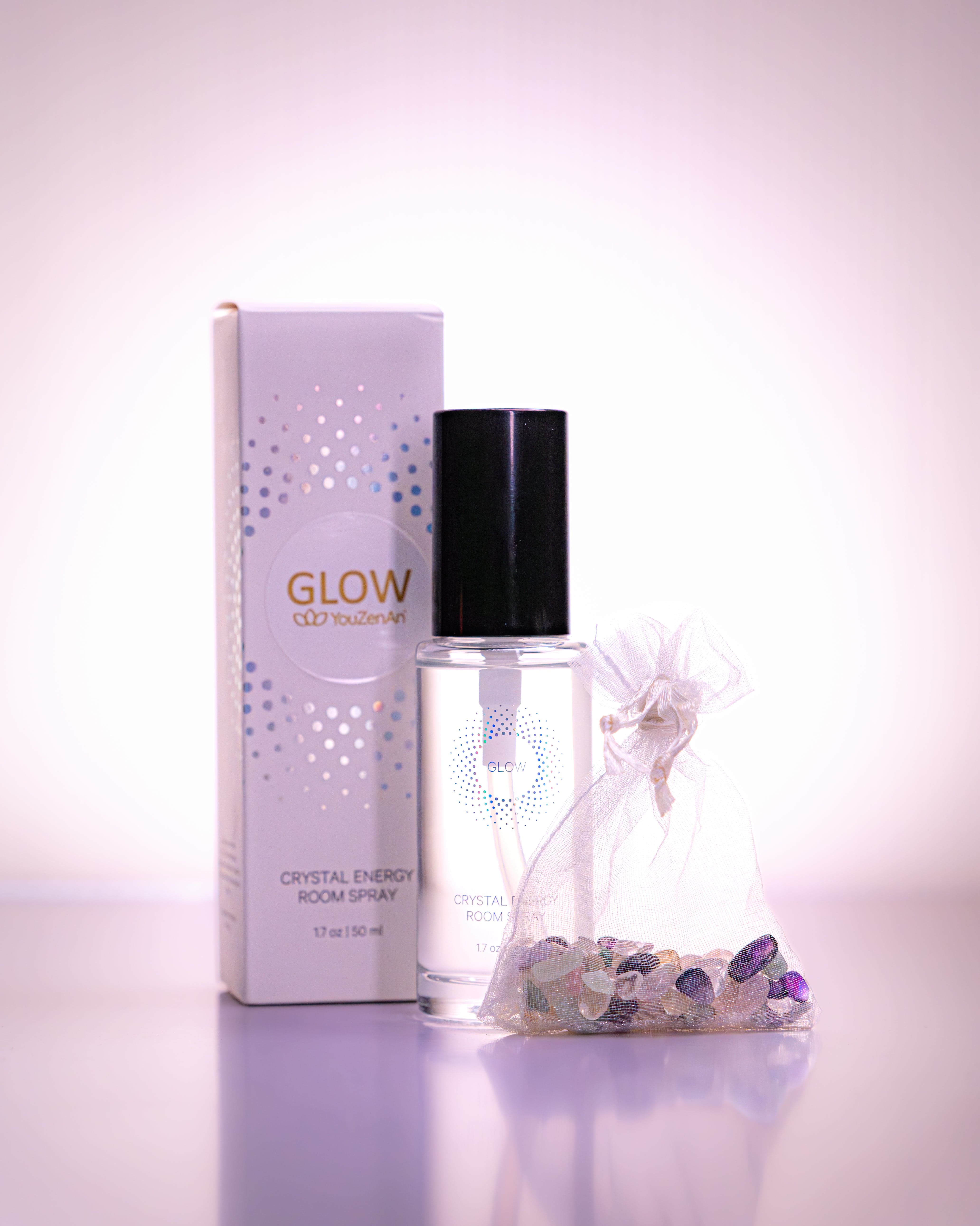 Glow Room Spray with Crystal Gemstones