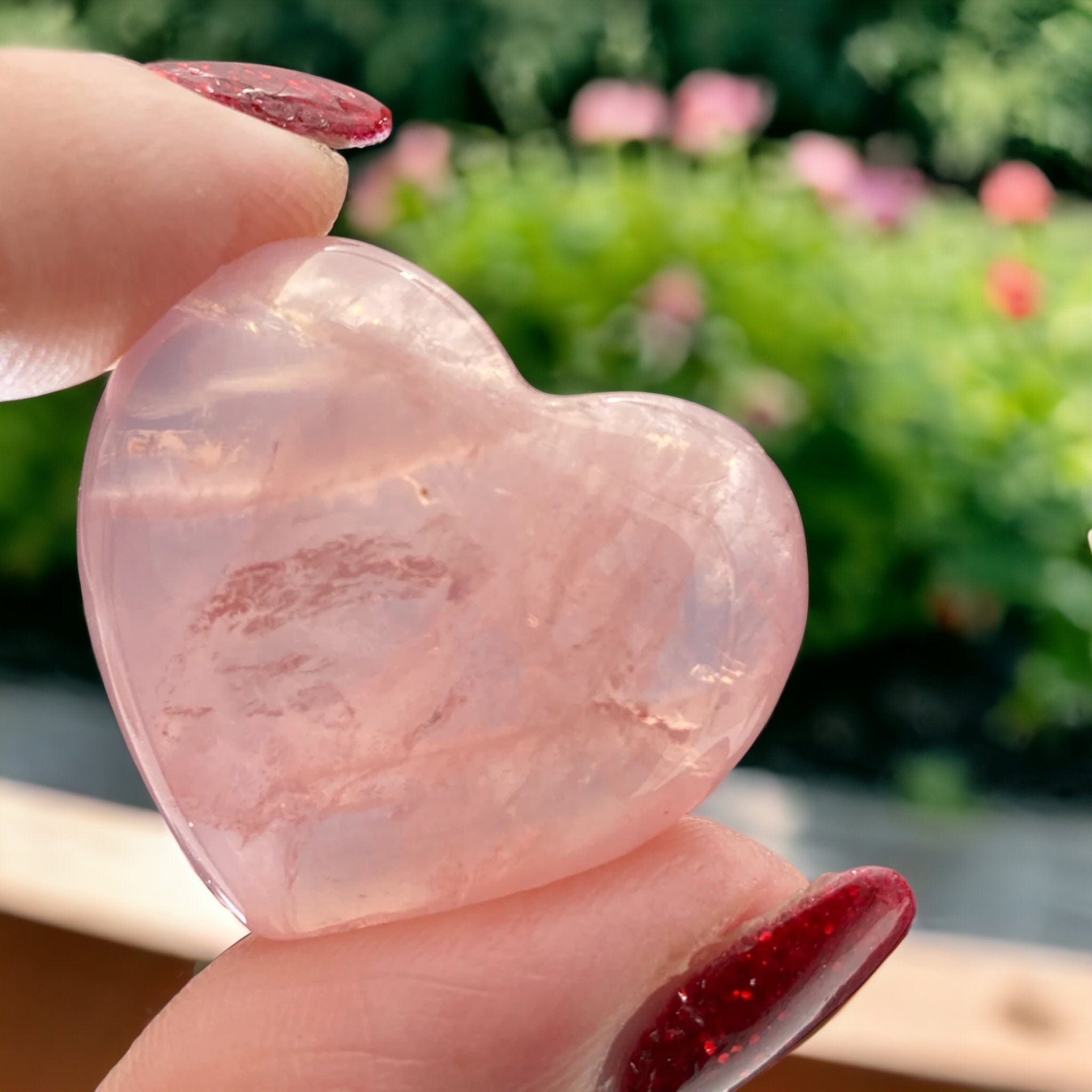 Heart Shaped Rose Quartz