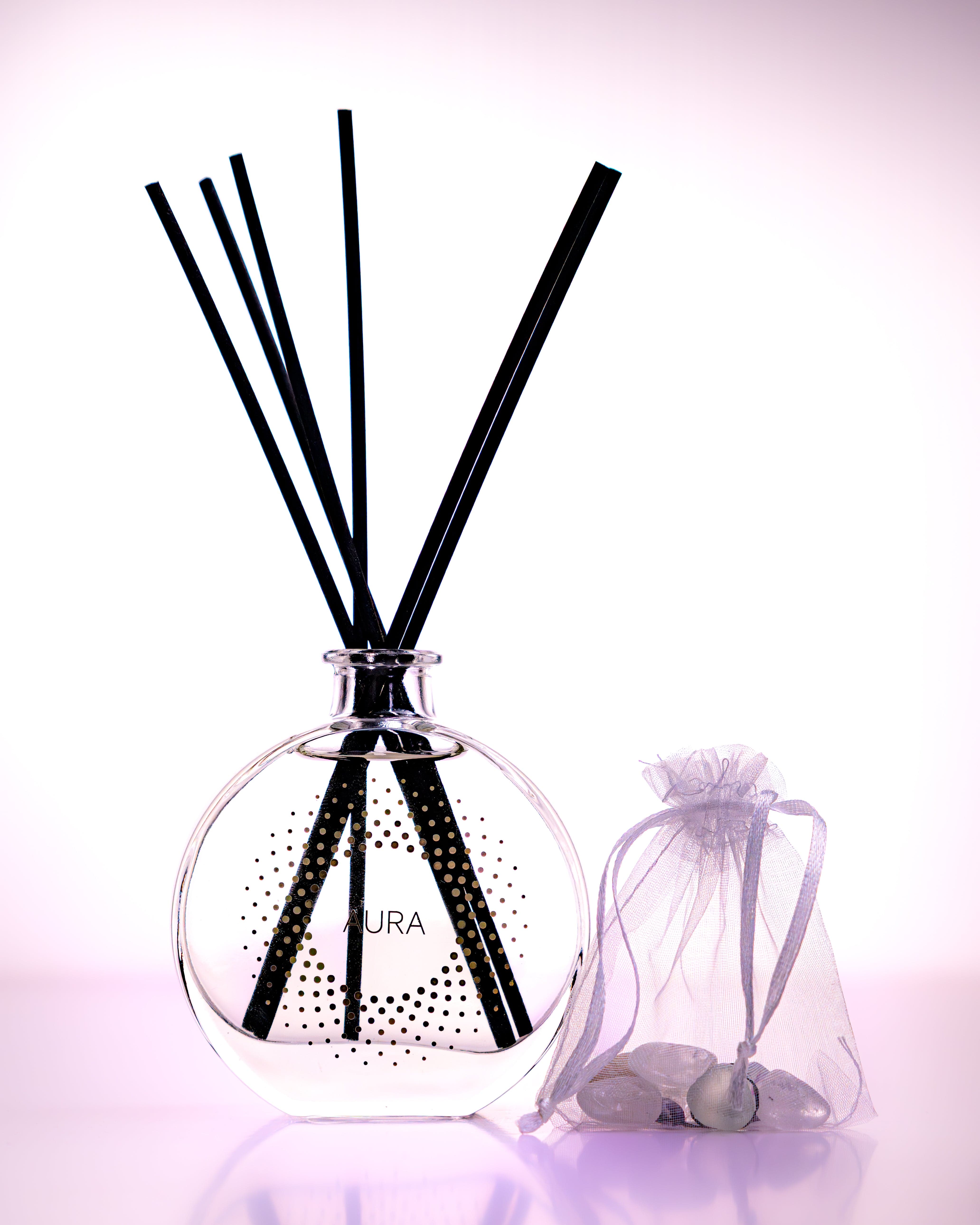 AURA Reed Diffuser with Gemstones